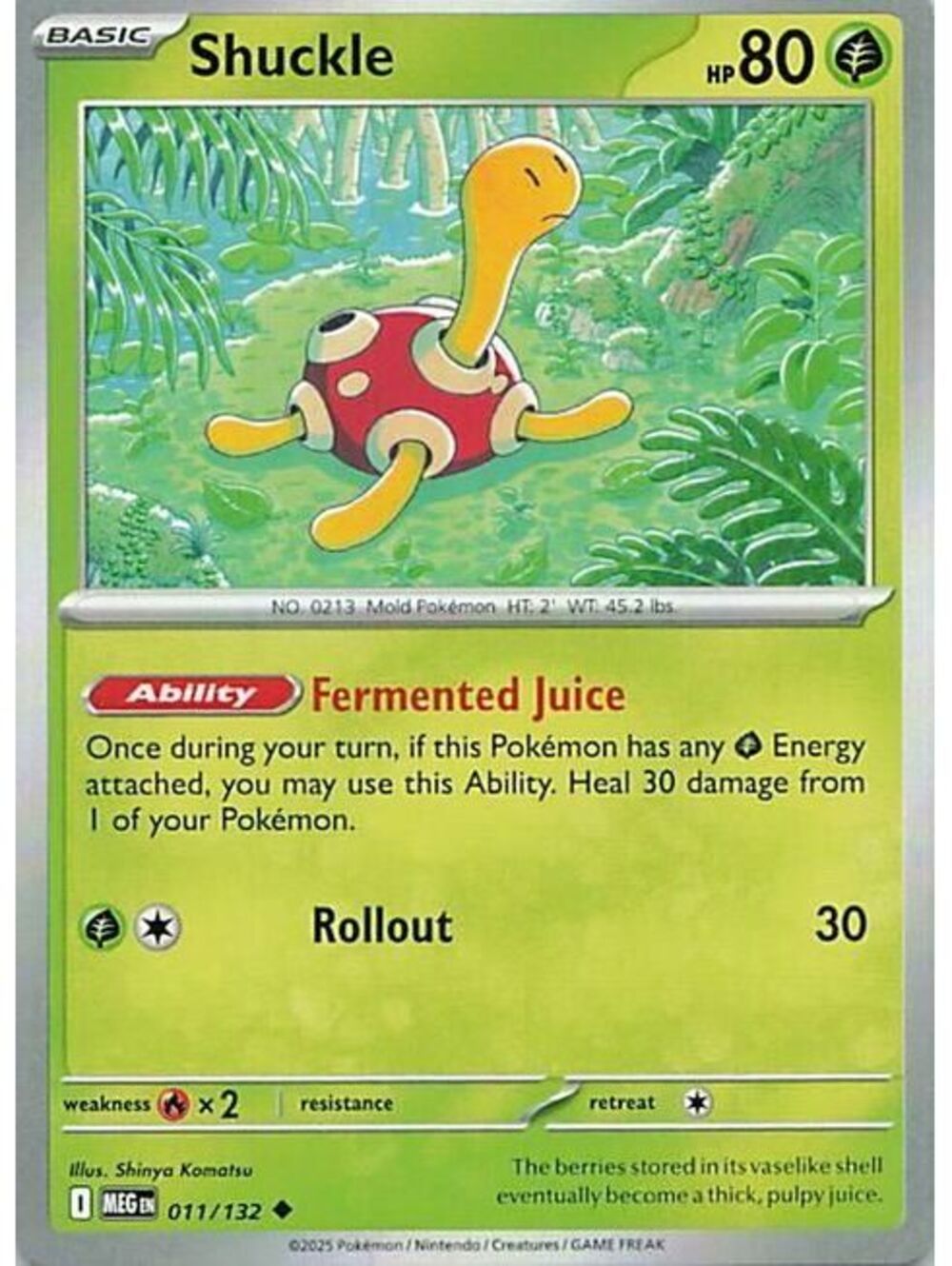 Pokemon TCG 2025 Shuckle LP MEG